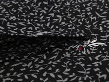 画像をギャラリービューアに読み込む, Women&#39;s Hitoe Unlined Kimono black gray Nandina pattern
