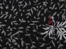 画像をギャラリービューアに読み込む, Women&#39;s Hitoe Unlined Kimono black gray Nandina pattern
