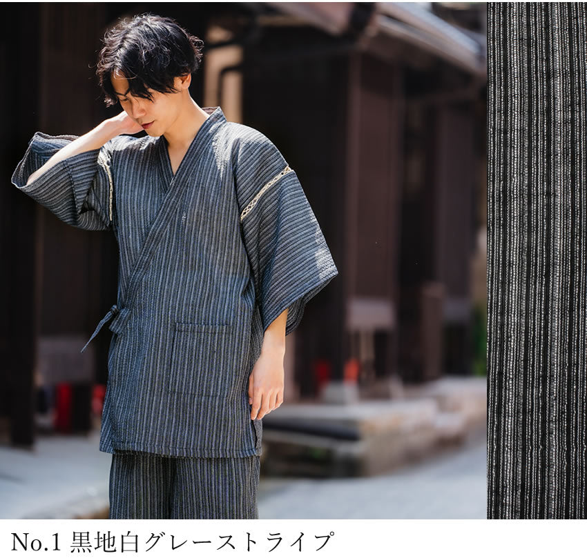 Men's Jinbei M L LL, 6 patterns Stripe
