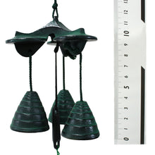 Load image into Gallery viewer, Japanese Furin, Wind Chime Nanbu Cast Iron Handcraft, 3 Small Bells
