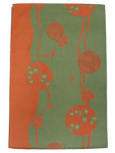 Load image into Gallery viewer, Women&#39;s washable Lined Kimono Coordinate Set of 4 Items M size Red &amp; Black stripe pattern kimono &amp; Dark green Sakura pattern nagoya obi and Dark yellow-green obiage &amp; obijime
