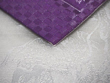 將圖片載入圖庫檢視器 Men&#39;s belt ( silver&amp;purple / checkerboard ) Tie it when you wear a yukata or kimono
