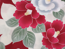 画像をギャラリービューアに読み込む, Women&#39;s Yukata Coordinate Set of 5 Items For Beginners :Unbleached Color and Red/Camellia
