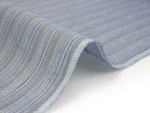 Load image into Gallery viewer, Kimono Fabric Hatasho Jofu : Japanese Traditional Clothes- Blue Gray Stripe Unlined Omi Chijimi
