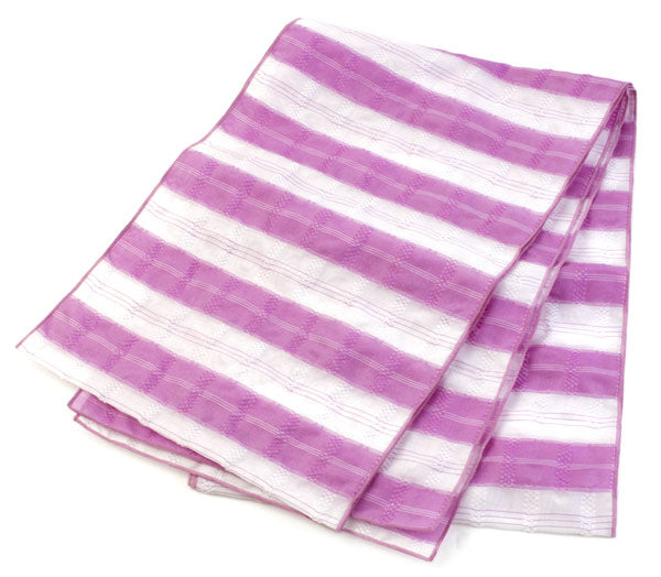 Children's Nylon Obi Belt; Heko-Obi for Japanese Traditional Kimono/Yukata: Pink Purple Stripe