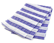 將圖片載入圖庫檢視器 Children&#39;s Nylon Obi Belt; Heko-Obi for Japanese Traditional Kimono/Yukata: Blue Purple Stripe
