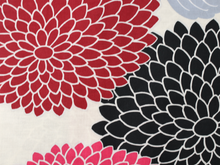 將圖片載入圖庫檢視器 Women&#39;s Yukata Coordinate Set of 5 Items For Beginners :Unbleached Color/Black and Red Chrysanthemum

