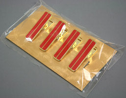 Kimono Clip 4 pcs for Japanese Traditional Clothes: Small - Red Stripe