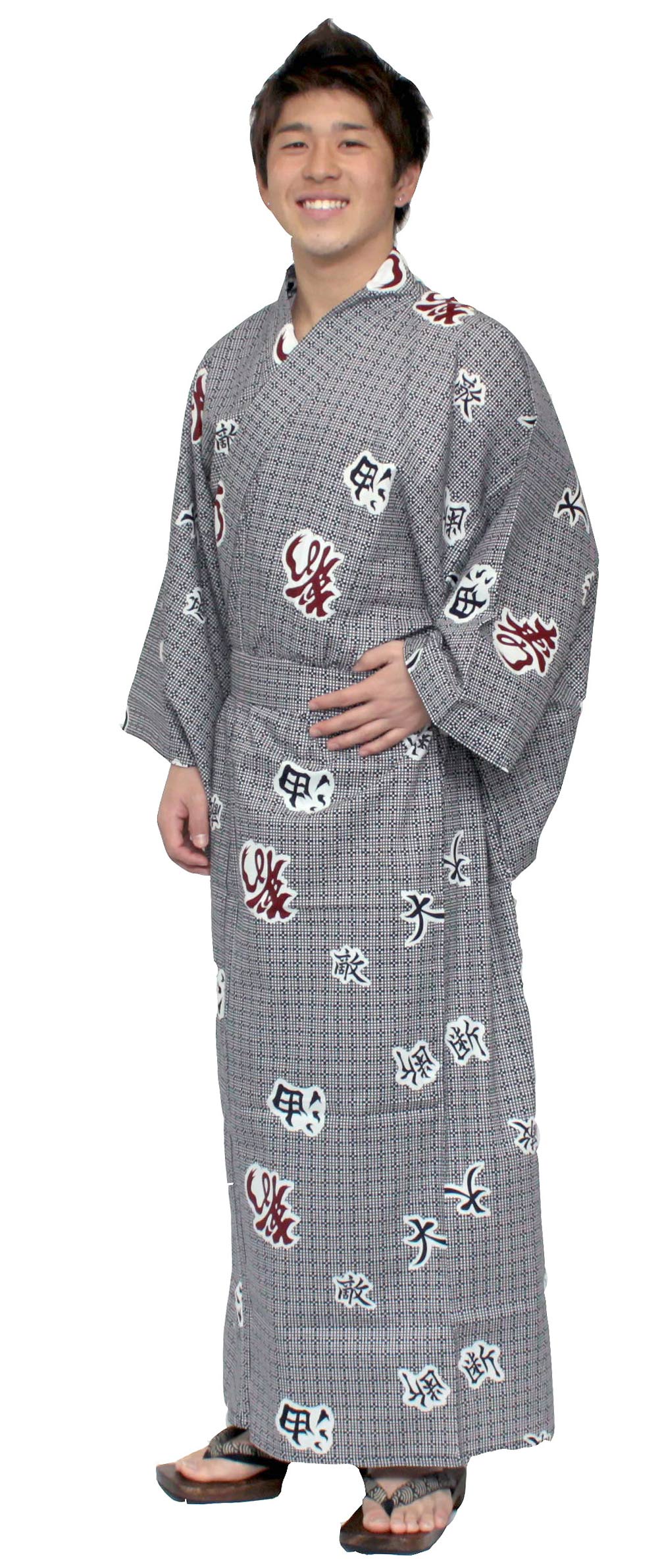 Men's Easy Yukata / Kimono Robe : Japanese Traditional Clothes - Robe Careless Taboo
