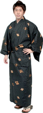 將圖片載入圖庫檢視器 Men&#39;s Easy Yukata / Kimono Robe : Japanese Traditional Clothes - Robe Diamond Pattern
