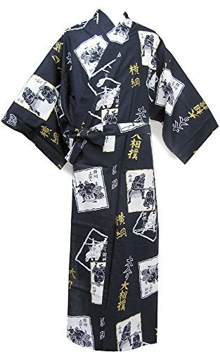 Men's Easy Yukata / Kimono Robe : Japanese Traditional Clothes - Robe SUMO Wrestler Navy