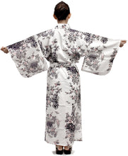 將圖片載入圖庫檢視器 Women&#39;s Easy Yukata / Kimono Robe :  Japanese Traditional Clothes - Peony &amp; Beauty White
