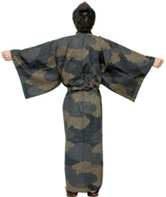画像をギャラリービューアに読み込む, Men&#39;s Easy Yukata / Kimono Robe : Japanese Traditional Clothes - Robe Cloud Black
