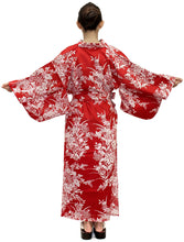 將圖片載入圖庫檢視器 Women&#39;s Easy Yukata / Kimono Robe :  Japanese Traditional Clothes - Lily Red
