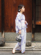 画像をギャラリービューアに読み込む, Women&#39;s Hemp Cotton Yukata : Japanese Traditional Clothes - Lilac Peony
