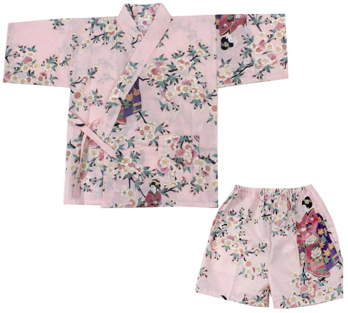 Girl's Jinbei : Japanese Traditional Clothes - Lovely 
