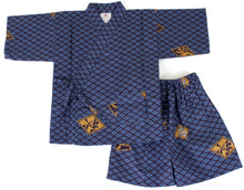 画像をギャラリービューアに読み込む,  Boy&#39;s Jinbei : Japanese Traditional Clothes - Diamond Pattern
