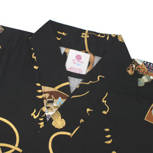 將圖片載入圖庫檢視器 Boy&#39;s Kids Yukata Robe Japanese Kimono for summer - &quot;Samurai&quot; Black
