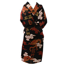 Load image into Gallery viewer, Boy&#39;s Kids Yukata Robe Japanese Kimono for summer - Dragon &amp; Cloud Black
