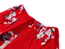 將圖片載入圖庫檢視器 Girl&#39;s Kids Jinbei Yukata Robe Kimono for Summer- Lovely &quot;Maiko&quot; Red
