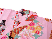 將圖片載入圖庫檢視器 Girl&#39;s Kids Jinbei Yukata Robe Kimono for Summer- Little Dolls Pink
