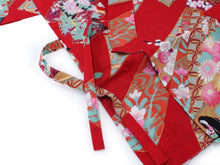 將圖片載入圖庫檢視器 Girl&#39;s Kids Jinbei Yukata Robe Kimono for Summer- Little Dolls Red
