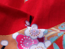 將圖片載入圖庫檢視器 Girl&#39;s Kids Jinbei Yukata Robe Kimono for Summer- Little Dolls Red
