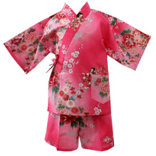 將圖片載入圖庫檢視器 Girl&#39;s Kids Jinbei Yukata Robe Kimono for Summer- Dolls in Color Gradation Pink
