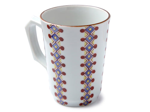 Kyoto Kiyomizu Ware - Mug White Rhombus