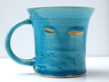 画像をギャラリービューアに読み込む, Kyoto Kiyomizu Ware - Mug Turquoise Kannyu  Golden decoration
