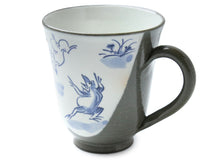 Load image into Gallery viewer, Kiyomizu Yaki Pottery Mug - Frogs Rabbits Sumo 
