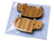 画像をギャラリービューアに読み込む, Japanese Bamboo Craft: Animal Magnet Cat
