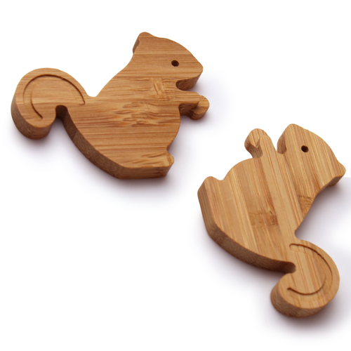 Japanese Bamboo Craft: Animal Magnet Squirrel