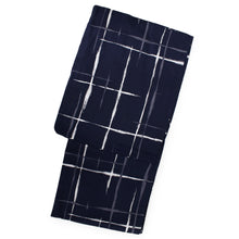 Load image into Gallery viewer, Men&#39;s Cotton Yukata : Japanese Traditional Clothes - Dark Navy Grid
