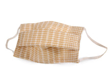 Load image into Gallery viewer, Japanese Linen x Silk Summer Pleats Face Mask - Beige
