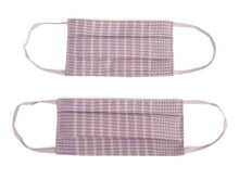 Load image into Gallery viewer, Japanese Linen x Silk Summer Pleats Face Mask - Purple
