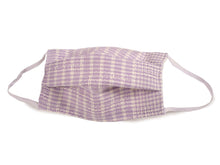 將圖片載入圖庫檢視器 Japanese Linen x Silk Summer Pleats Face Mask - Purple
