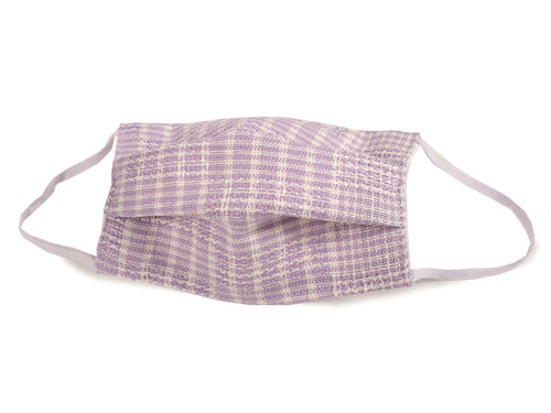 Japanese Linen x Silk Summer Pleats Face Mask - Purple