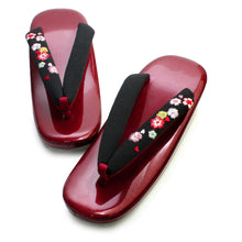画像をギャラリービューアに読み込む, Women&#39;s Zori (Japanese Sandals) for Japanese Traditional Kimono :Casual Urethane Embroidery Hanao Red x Black 22.5-24.5cm
