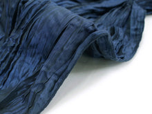 Load image into Gallery viewer, Ladies Polyester Shirring Obi Belt;Heko Obi  for Japanese Traditional Kimono/Yukata: Glossy Navy Blue
