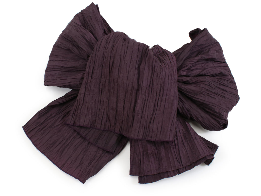 Ladies Polyester Shirring Obi Belt;Heko Obi  for Japanese Traditional Kimono/Yukata: Plain Astringent purple