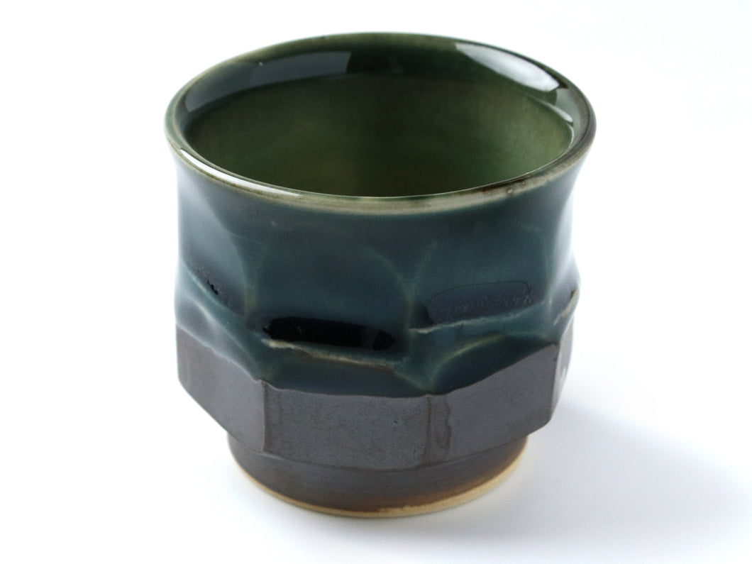 Kyoto Kiyomizu Ware Sake Cup - Blue Green Brown