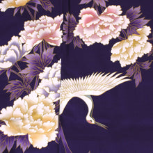 將圖片載入圖庫檢視器 Women&#39;s Yukata Robe Japanese Summer Kimono - Peony &amp; Crane Purple
