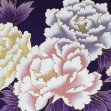 画像をギャラリービューアに読み込む, Women&#39;s Yukata Robe Japanese Summer Kimono - Peony &amp; Crane Purple
