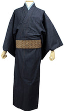 画像をギャラリービューアに読み込む, Men&#39;s Denim Unlined Kimono Stretch Navy: Japanese Traditional Clothes
