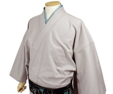 將圖片載入圖庫檢視器 Men&#39;s Denim Unlined Kimono Stretch Beige: Japanese Traditional Clothes
