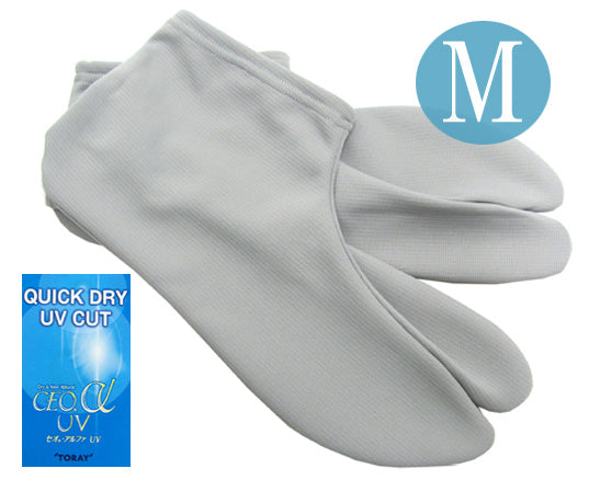 男女兼用 ベンクール 足袋 吸水 速乾 UVカット 接触冷感 ストレッチ グレー
