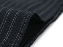 Load image into Gallery viewer, Men&#39;s Easy Yukata Coordinate Set of 4 Items For Beginners :Black Navy/ White Thin Stripe
