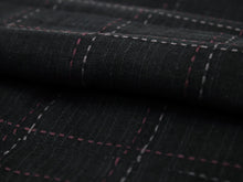 画像をギャラリービューアに読み込む, Men&#39;s Easy Yukata Coordinate Set of 4 Items For Beginners :Black/ Dotted Line Red Stripe
