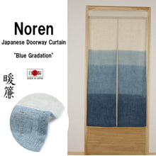 Load image into Gallery viewer, Noren Japanese Doorway Curtain Tapestry  &quot;Blue Gradation&quot;
